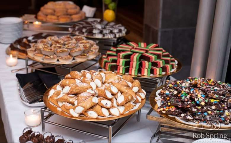 a selection of desserts on a table