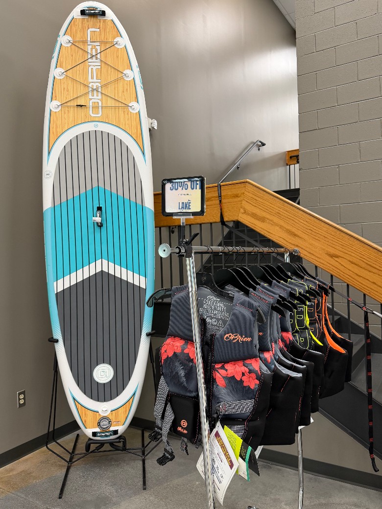 From wake surfing to paddleboarding, Lakestyle features an outstanding selection of equipment and gear. wakeboard