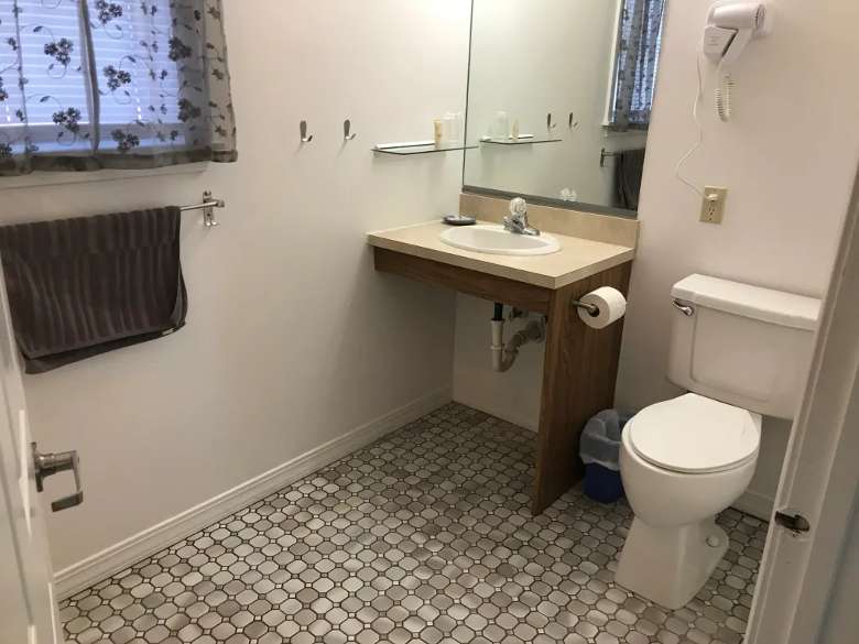 bathroom with tiled floor