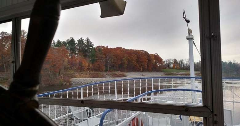 view from sternwheel boat