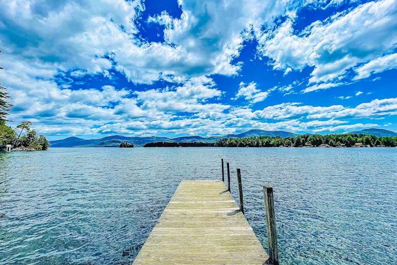 dock going out onto a lake