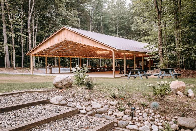 large pavilion in the forest
