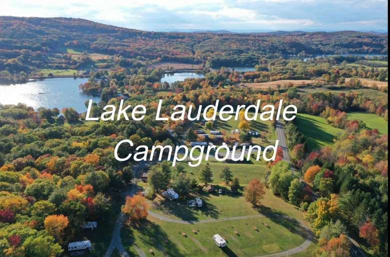 aerial shot of Lake Lauderdale Campground