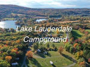 aerial shot of Lake Lauderdale Campground