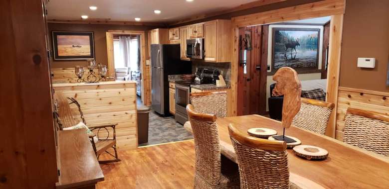 dining room with wooden table