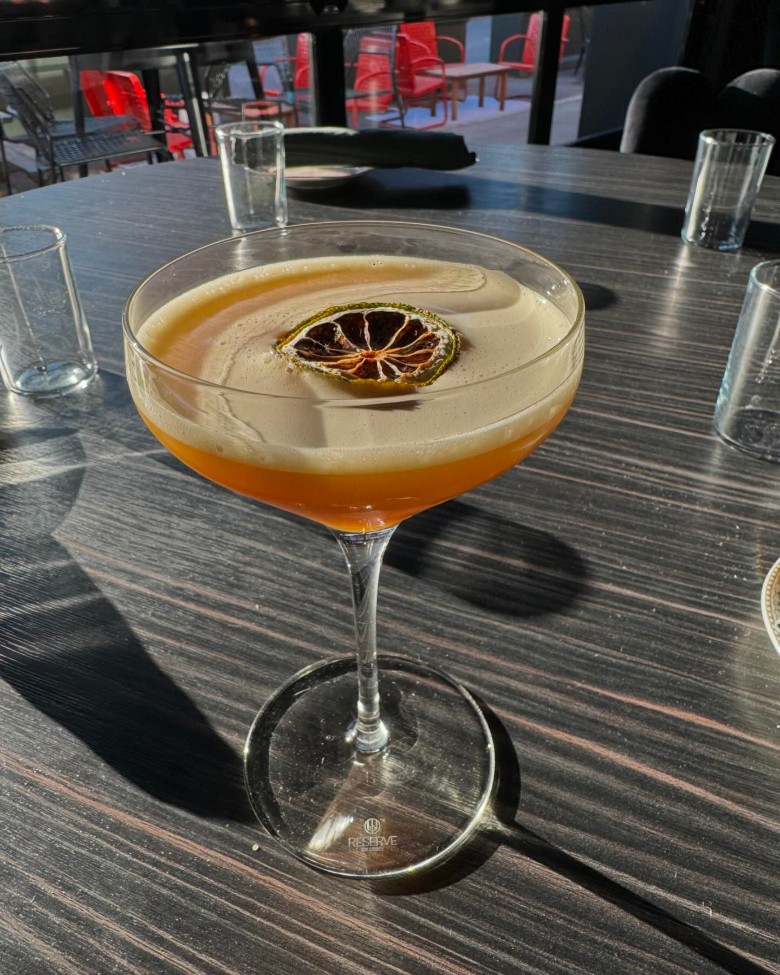 cocktail on a table