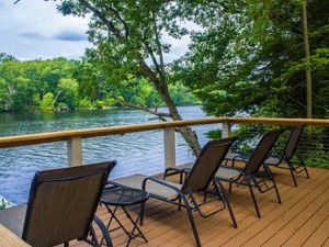 deck overlooking lake