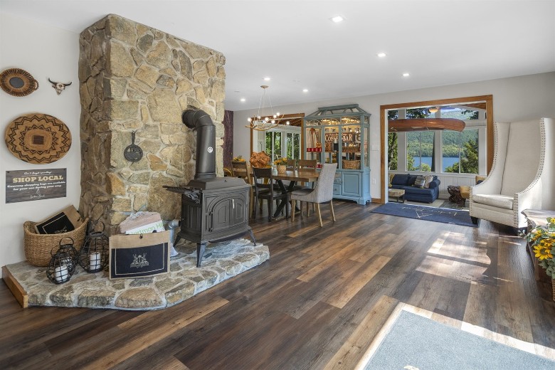 living room with fireplace