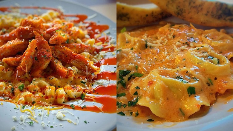 side by side food photos