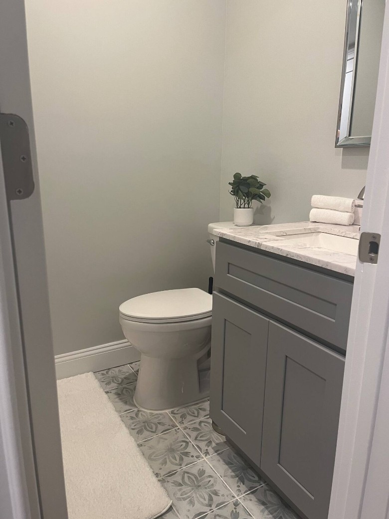 bathroom with toilet and sink