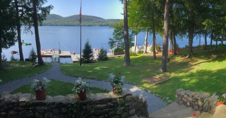 a path down to a boat dock