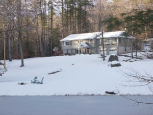 exterior of a house with snow on the ground