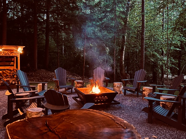 End your days by the outdoor firepit