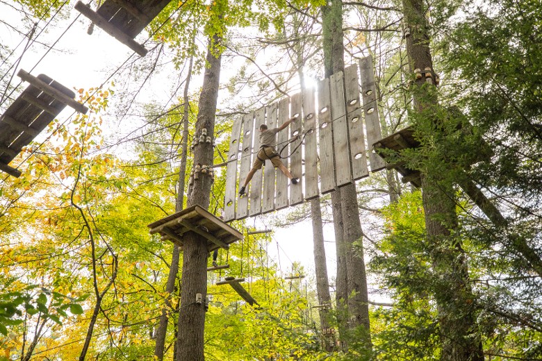 Adirondack Extreme's Climbing Wall Aerial Adventure Obstacle