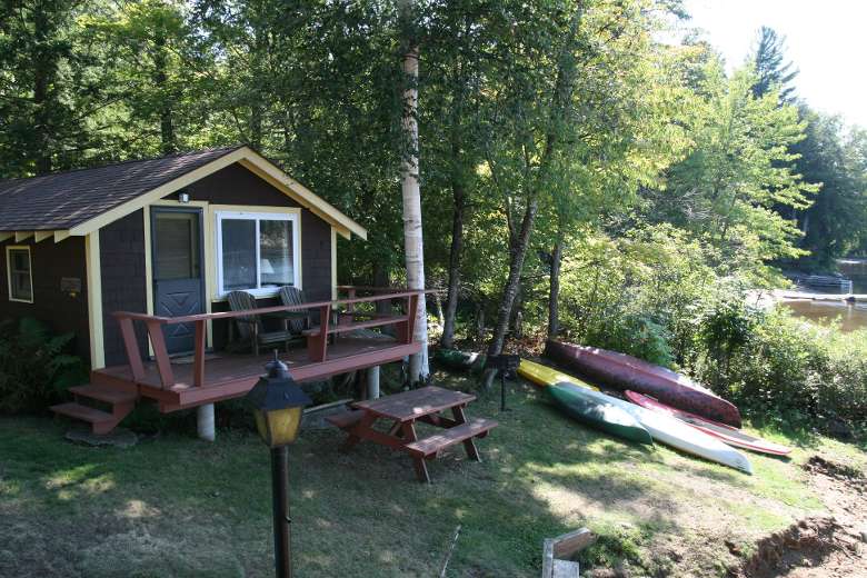 cottage near kayaks