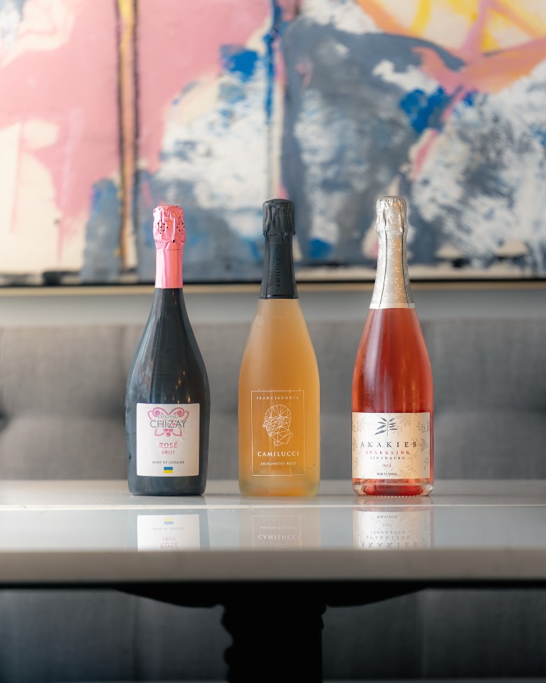 bottles of champagne on a table