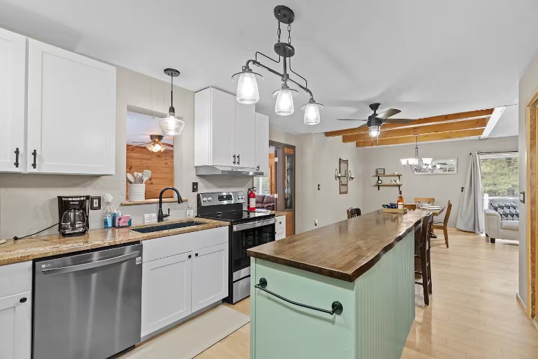 kitchen with island