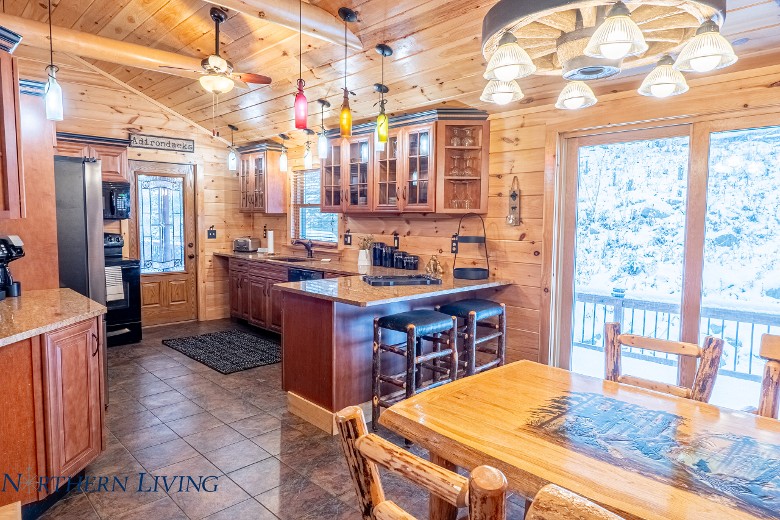 dining room and kitchen