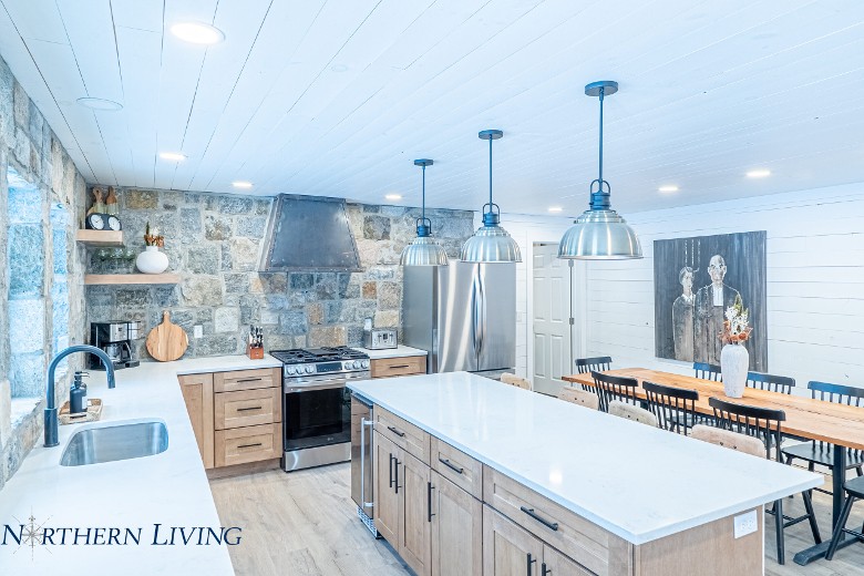 kitchen with island