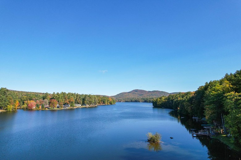 aerial view of lake george