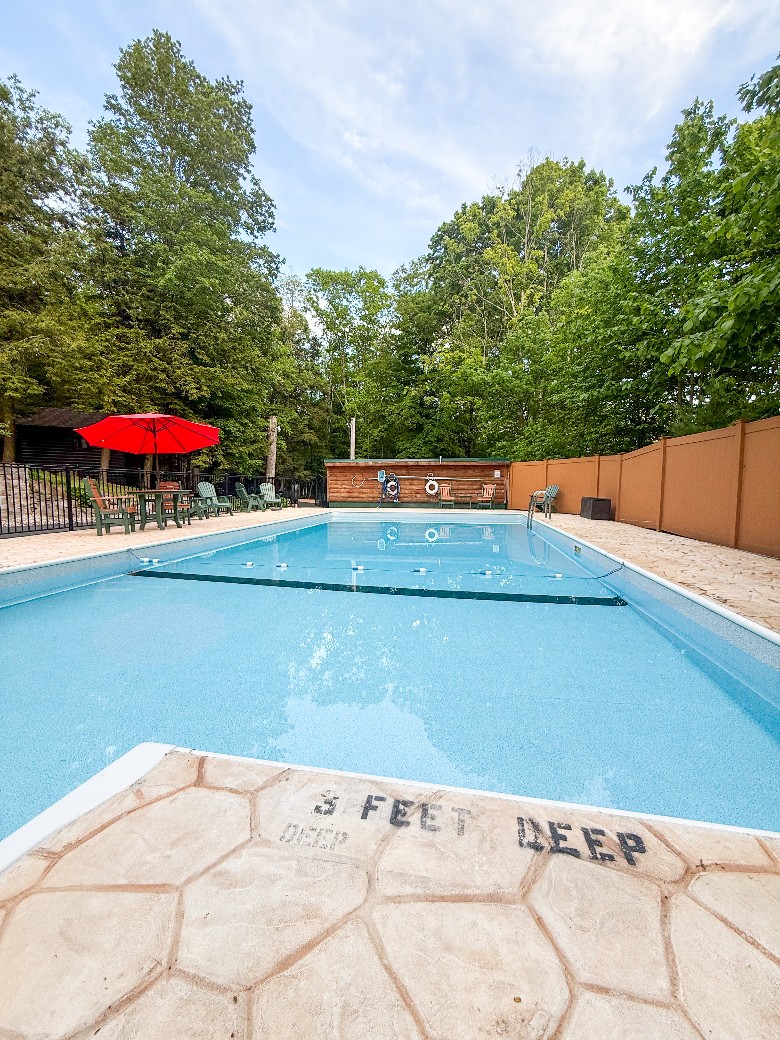 Shared Heated Pool for all Guests staying at Northern Acres Resort