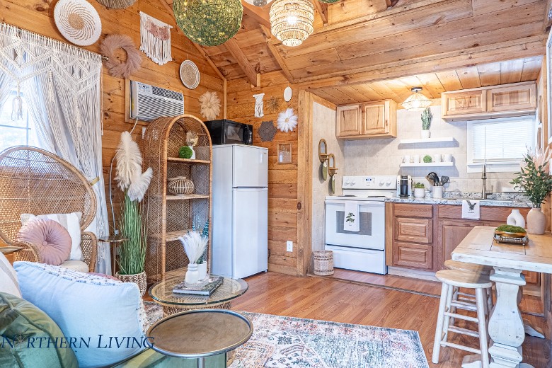 living room and kitchenette