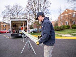 Man making gutter