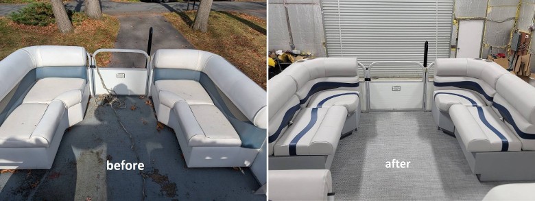 before and after pontoon restoration