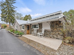 front of stone house