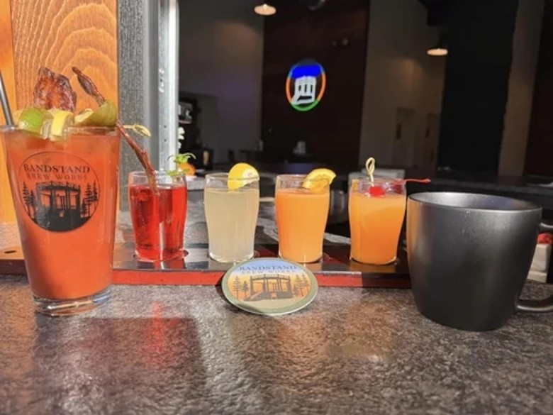 a lineup of craft beverages