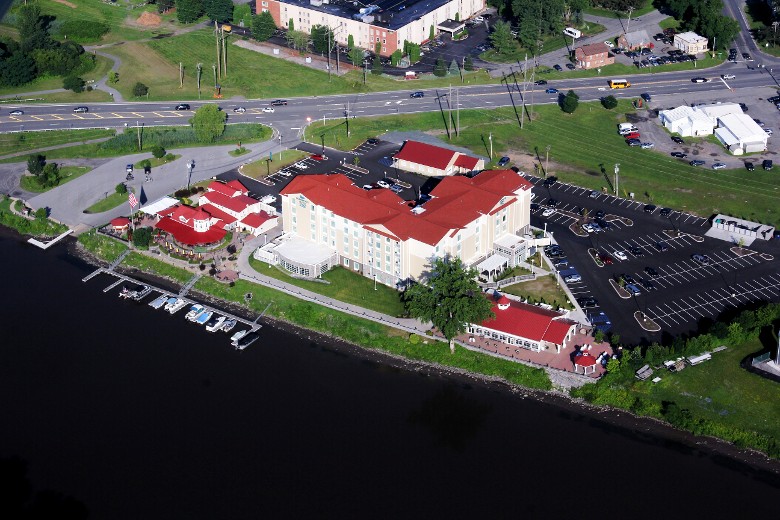 aerial view of max410 at the waters edge