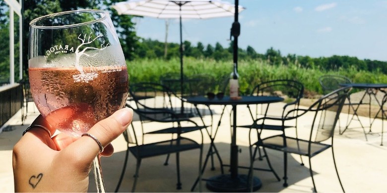 Cheers to the patio and Rosé all Day!