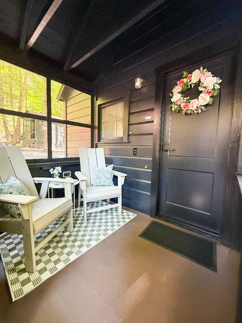 Each cabin has its own porch and patio area!