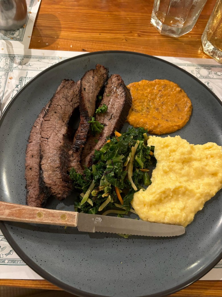 steak and potatoes