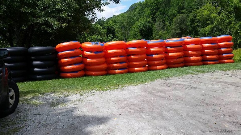 black and orange tubes lined up