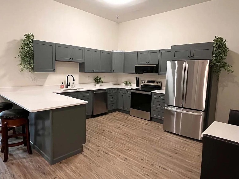 large kitchen area