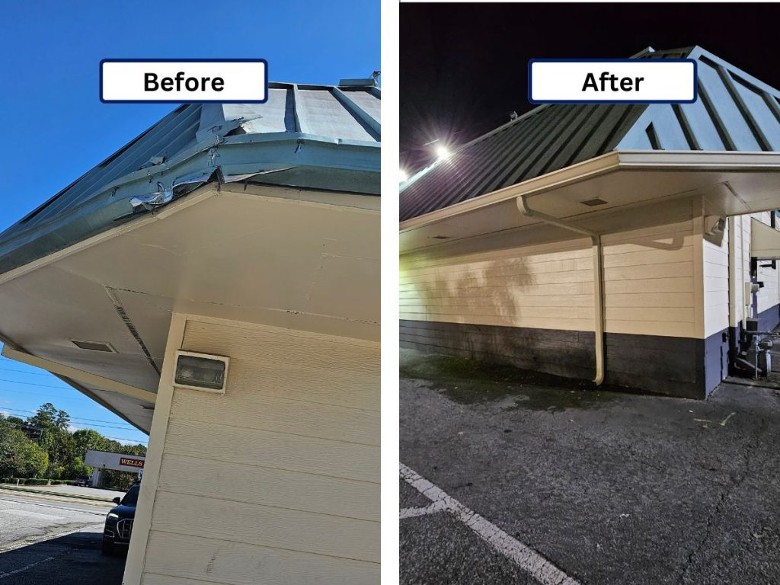 Gutters are not just for aesthetics - they play a crucial role in protecting your home from water damage, foundation erosion, roof damage, and mold. before and after gutters