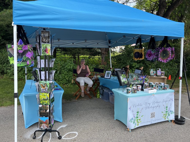 handmade products in vendor tent