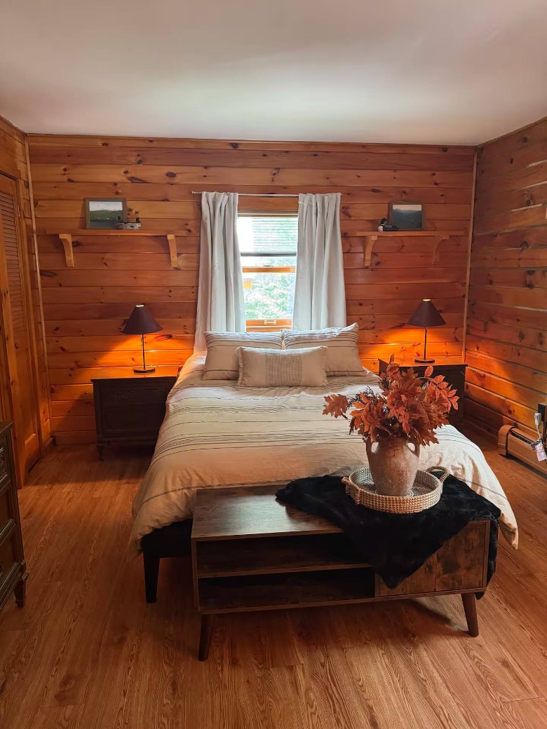 bed in bedroom