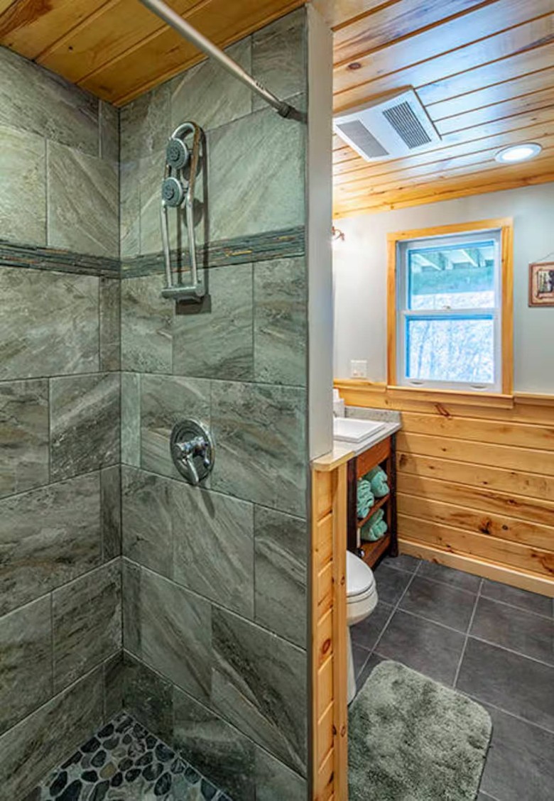 shower in bathroom