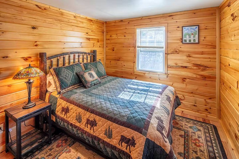 bed in bedroom