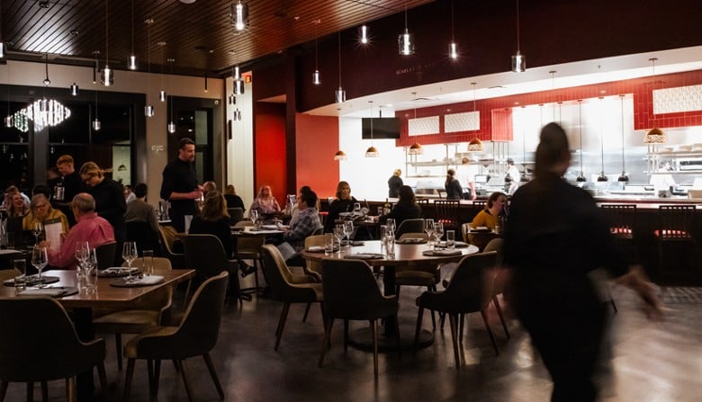 tables in a fine dining restaurant