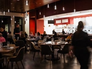 tables in a fine dining restaurant