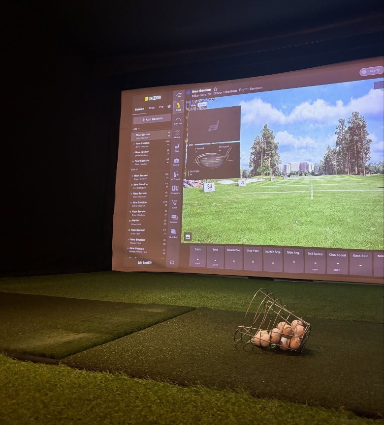 golf simulator screen