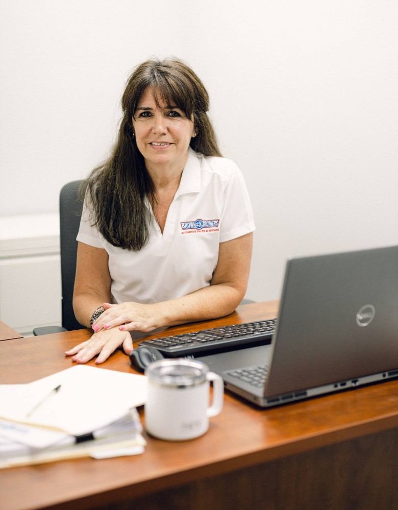 woman at computer desk