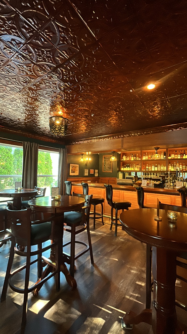 vertical photo of an upscale bar