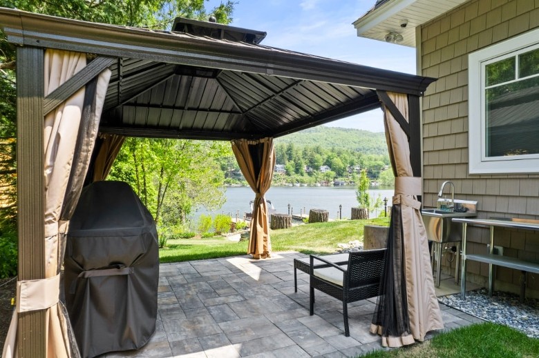 outdoor space with grill