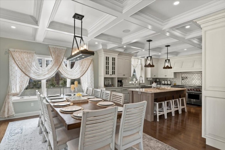 kitchen and dining area