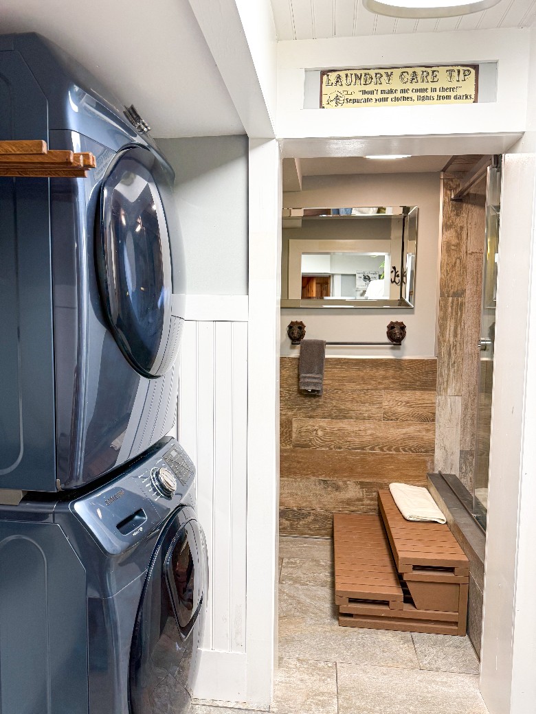 Laundry space, lake level in the main house