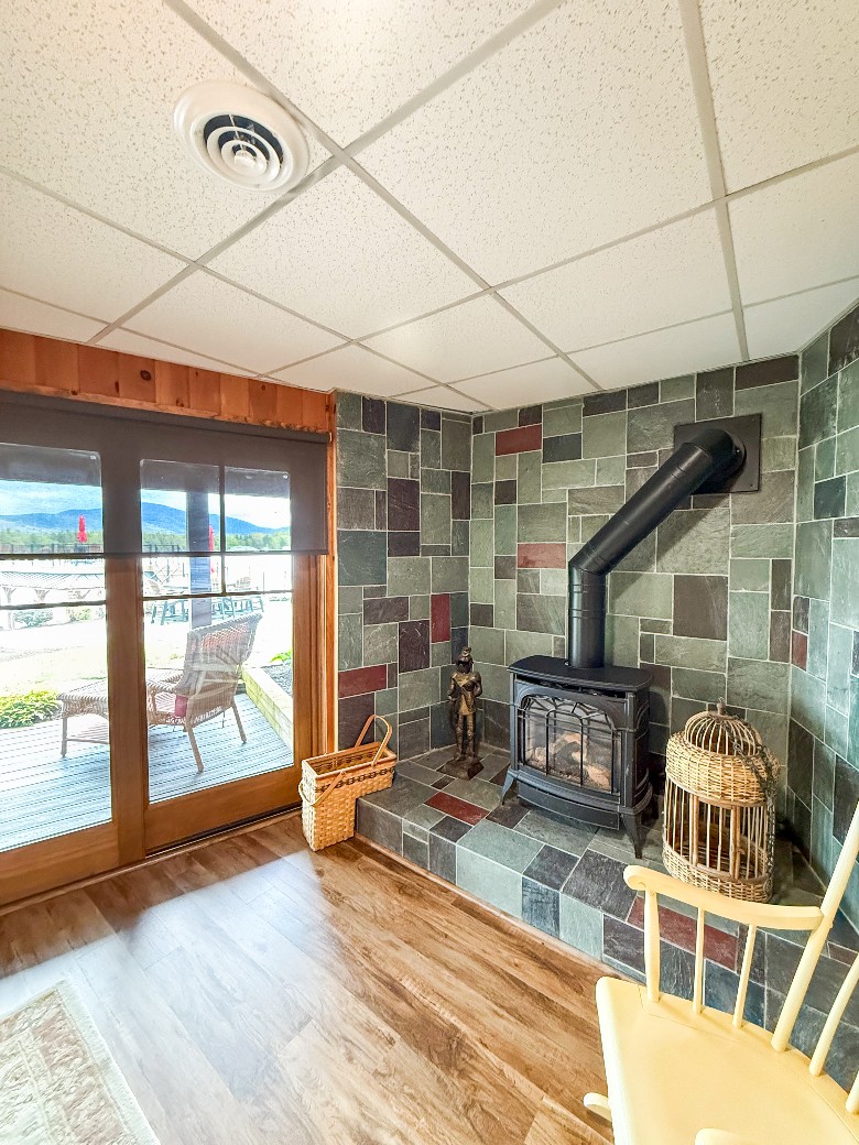 Fireplace on the lake level